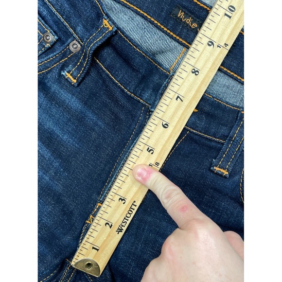 Nudie Jeans Long John Dark Sparkles Blue 32x28.5 - Picture 14 of 16